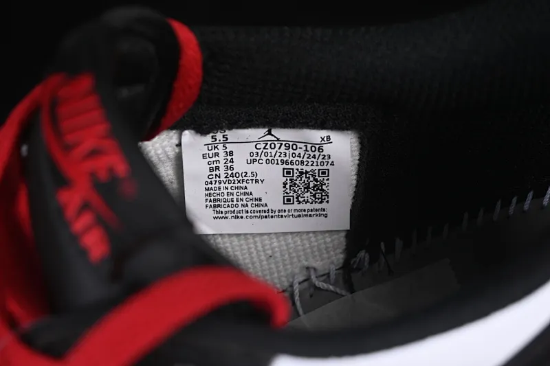 All categories Air Jordan Jordan series basketball shoes Air Jordan 1 Low Air Jordan 1 Low OG "Black Toe" AJ1 Joe 1 black toe low-top cultural casual sneakers CZ0790-106